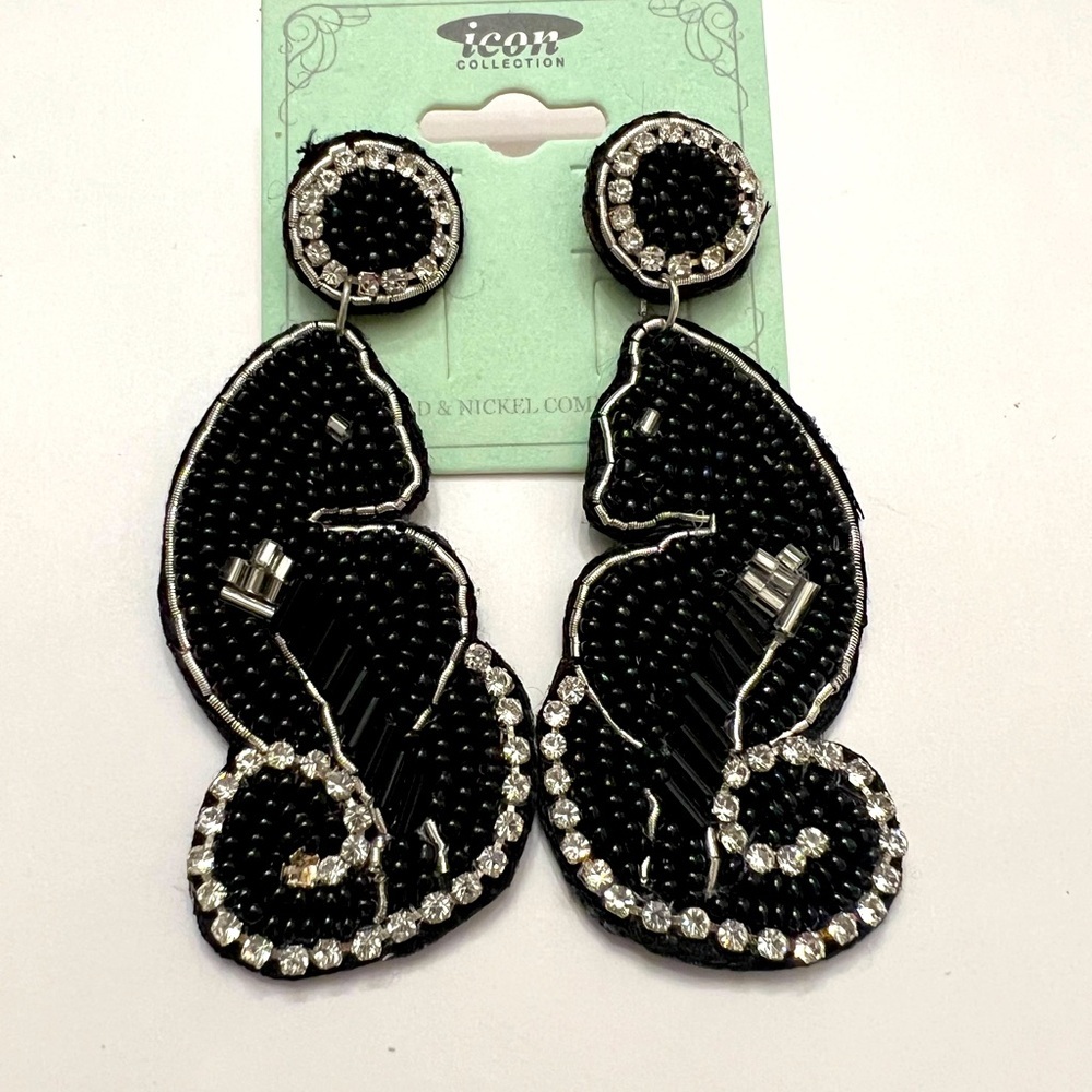 Icon Collection Black Cat Earrings